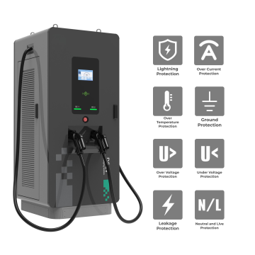 For UL 60kW-240kW Neg Power New Condition Dual Gun Fast Charging DC EV Charger RFID APP Control Floor Mounted Charging Stations